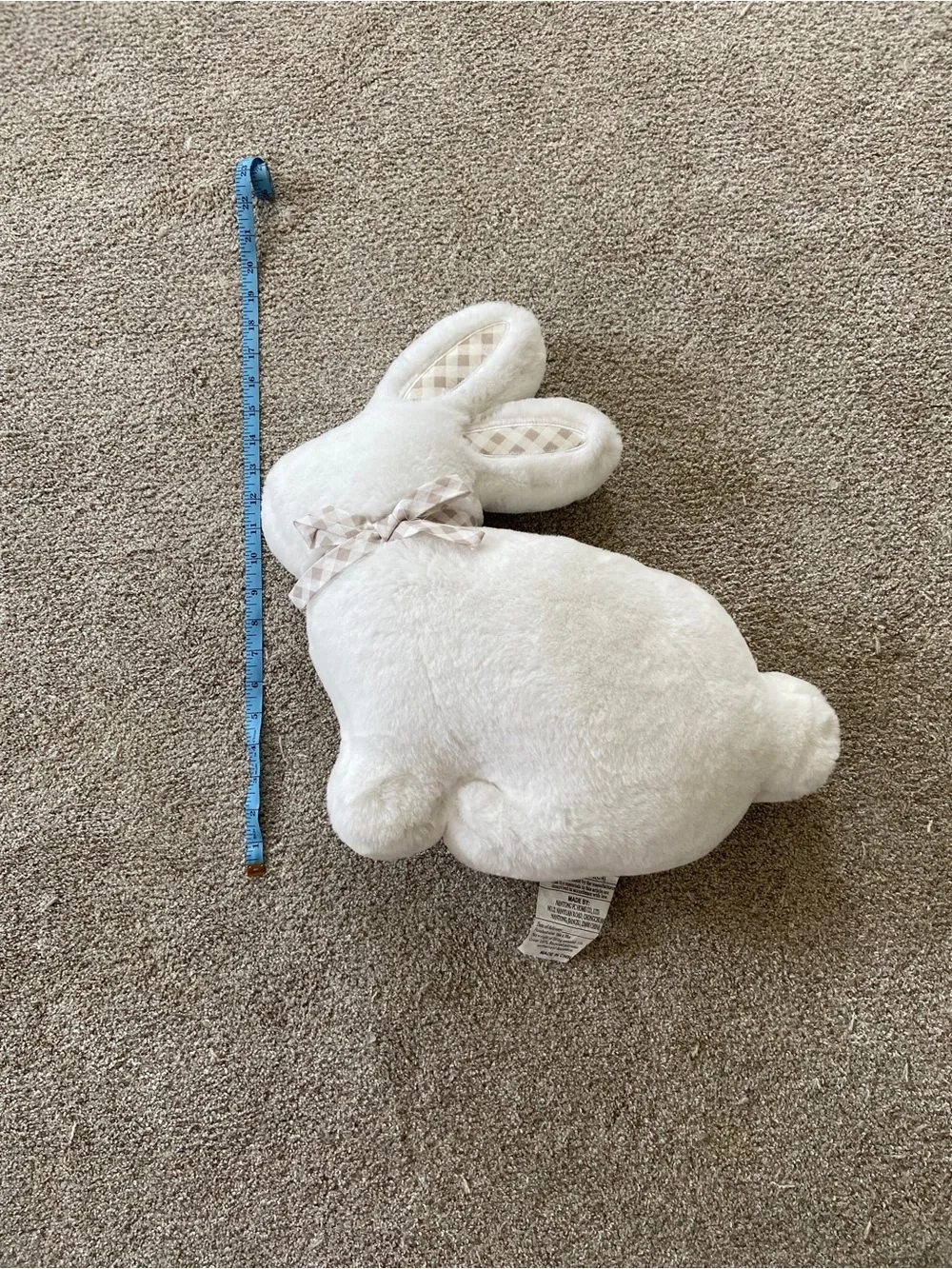 Cupcakes & Cashmere Easter Bunny Gingham Pillow